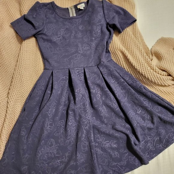 LuLaRoe - Purple floral dress - Picture 2 of 4